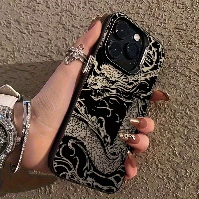 Dragon Totem Pattern Phone Cas - Gradient Color Case 评论和价格
