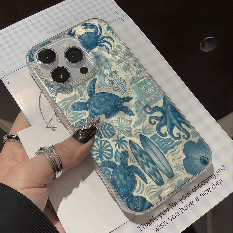 Wave Background Summer Sea Pho - Phone Cases That Cover The Camera 评论和价格