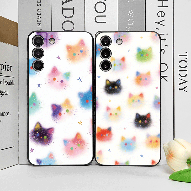 Funny Graffiti Colorful Cat He - Phone Cases Funny 评论和价格