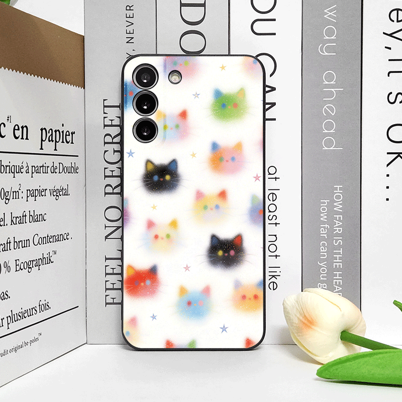 Funny Graffiti Colorful Cat He - Phone Cases Funny 评论和价格