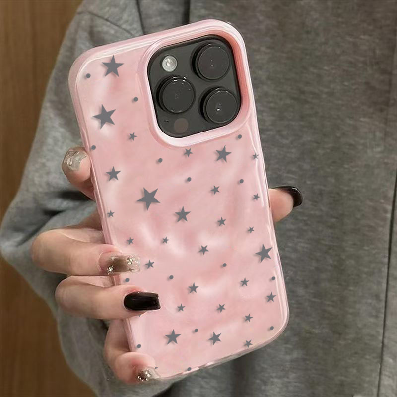 Minimalist Gray-Blue Star Wave - Phone Cases Green 评论和价格