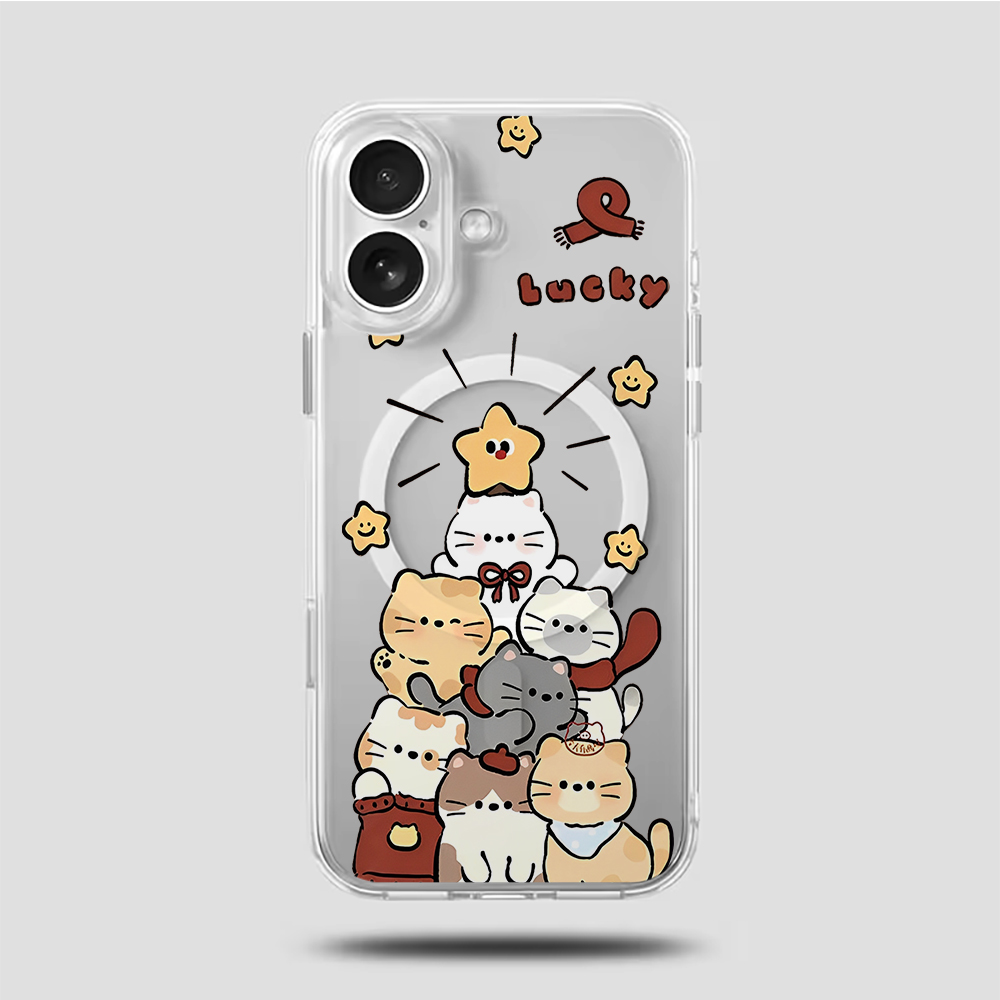 Cute Cartoon Kitten Print Comp - Phone Cases Magnetic 评论和价格