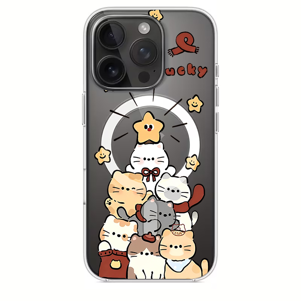 Cute Cartoon Kitten Print Comp - Phone Cases Magnetic 评论和价格