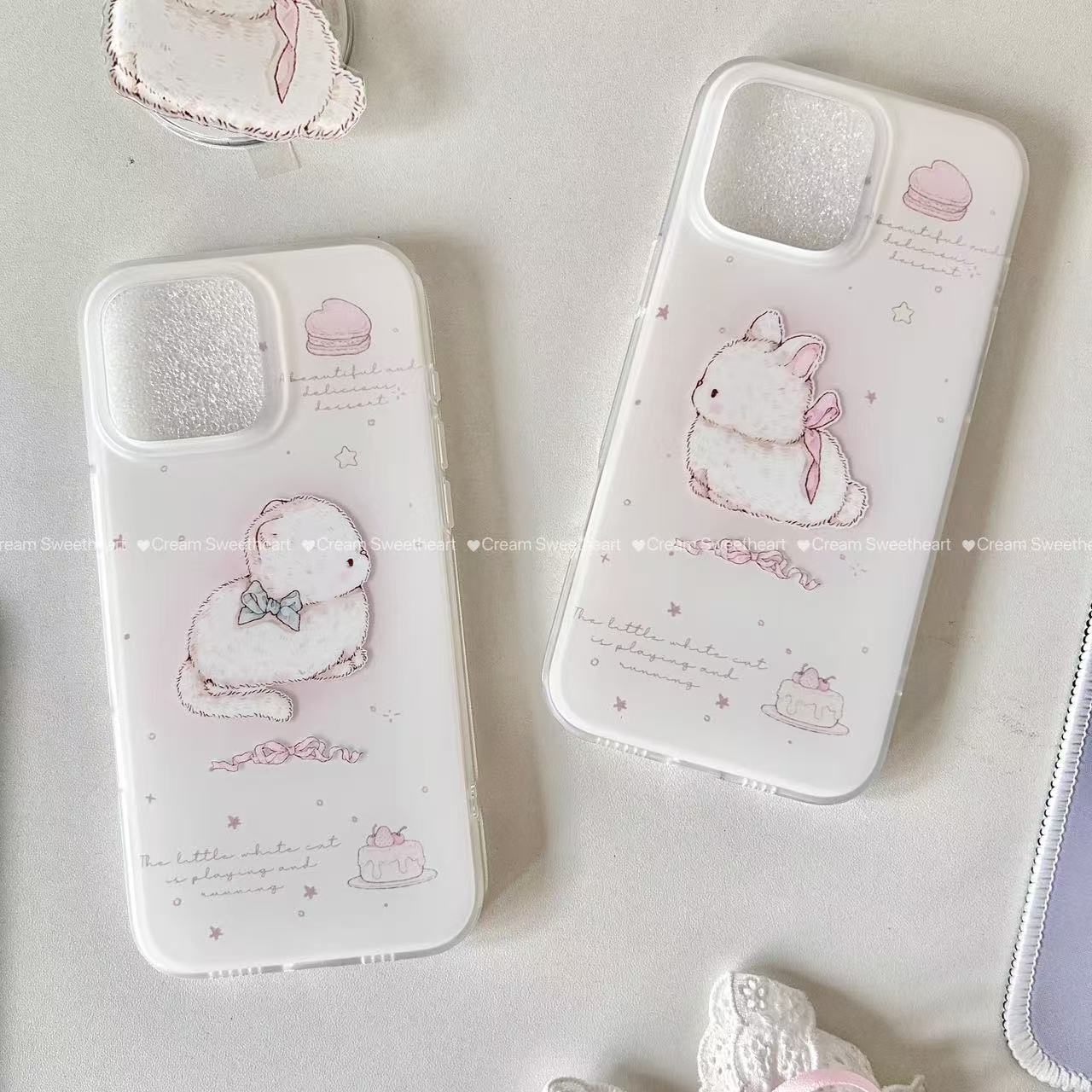 Korea ins Pink Gradient Bunny  - Gradient Color Case 评论和价格